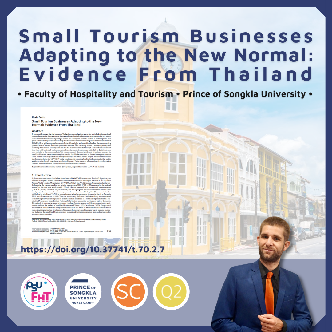 Featured image for “Small Tourism Businesses Adapting to the New Normal: Evidence From Thailand”